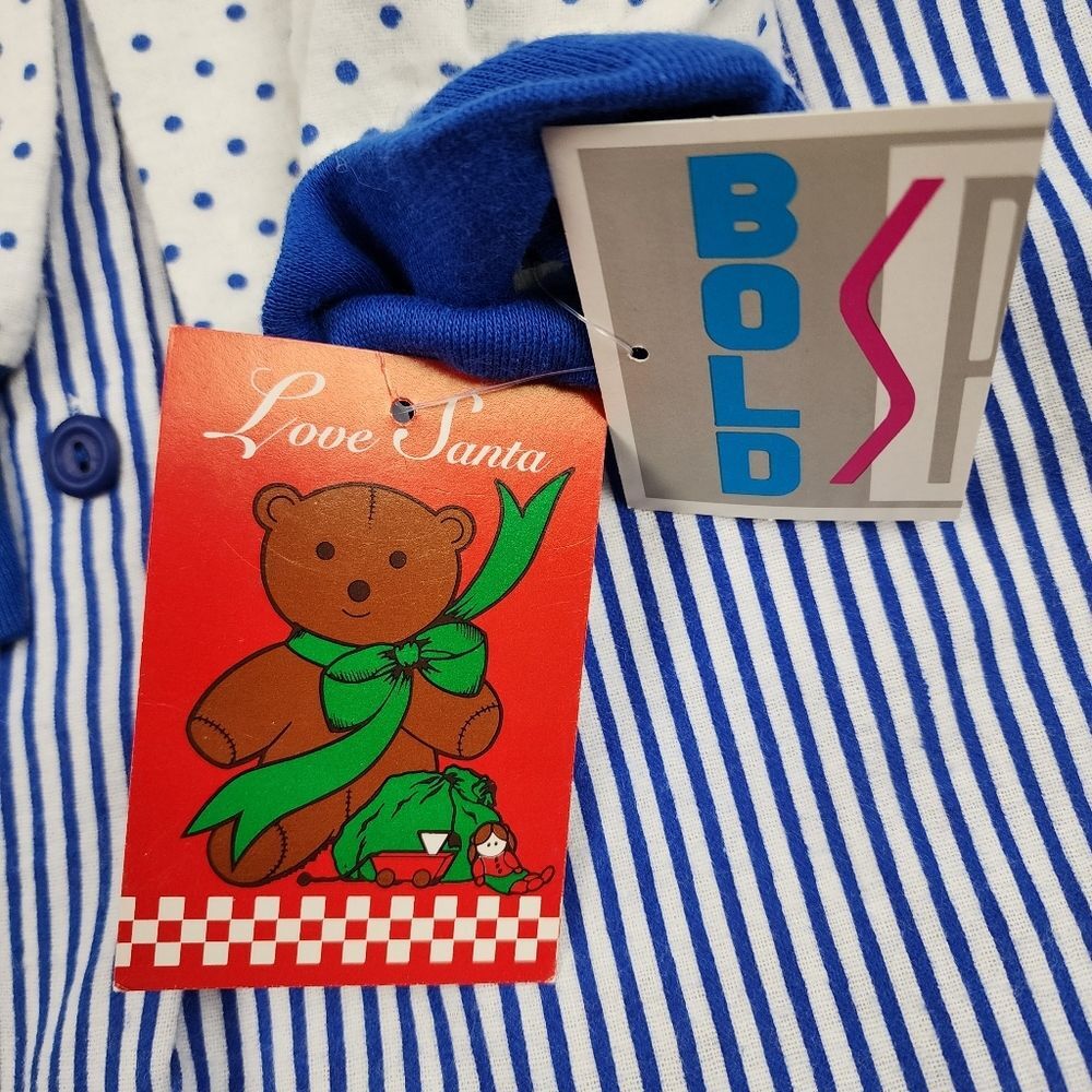Bold Spirit Christmas Pajama Sleepshirt NWT Large Cotton Nightgown Polka Dot - Picture 6 of 14